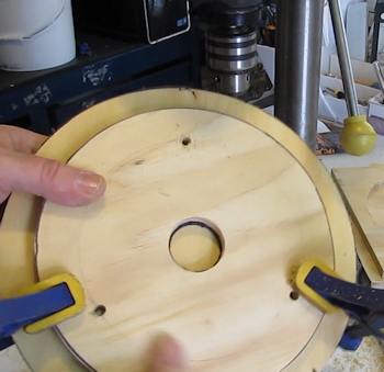 Clamp and drill the disks