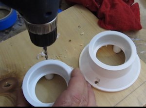 Drill out holes for mounting