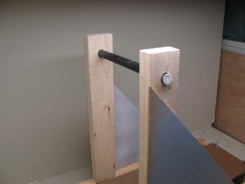 drill two holes for dowel
