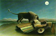 The Sleeping Gypsy by Rousseau - maybe it really is a dream within a dream
