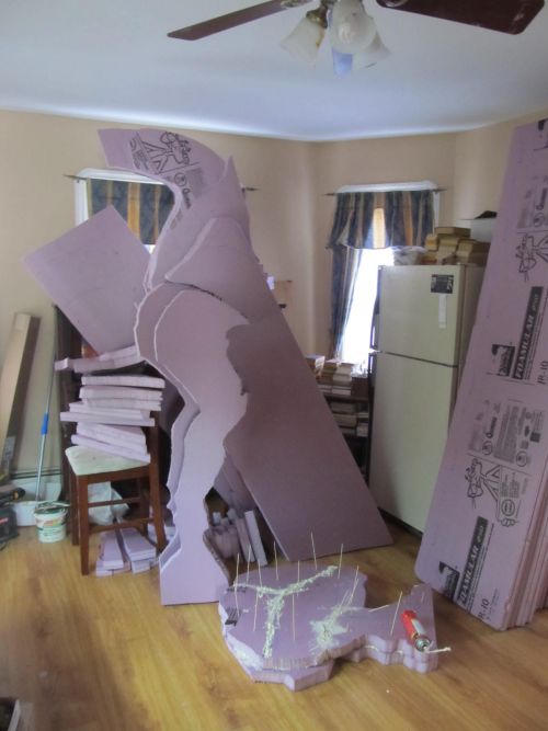 foam dragon outline