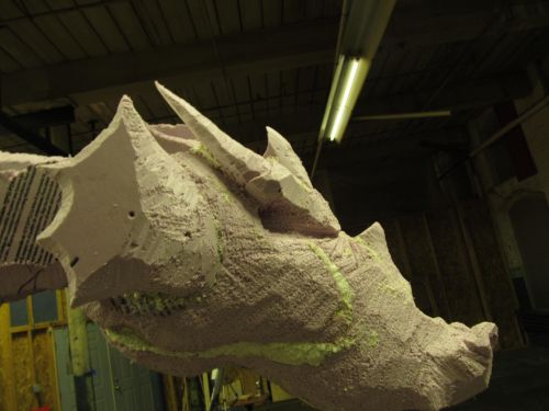 Head of the foam dragon