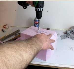Drill hole for handle