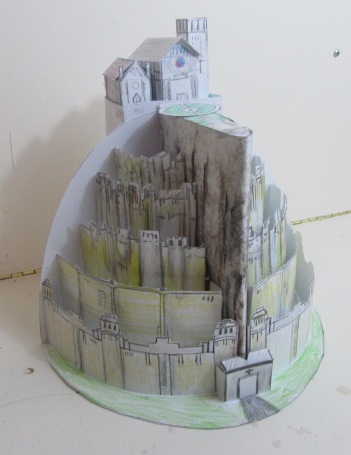 Minas Tirith Paper Castle