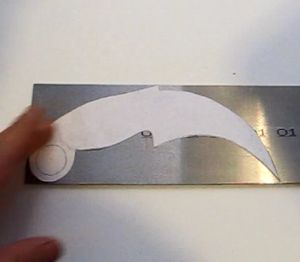 Glue template to steel