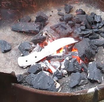 Place knife in the forge