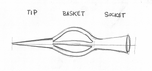 Flaming arrow tip illustration