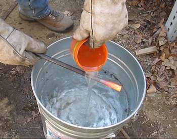 Use water to localize the heat