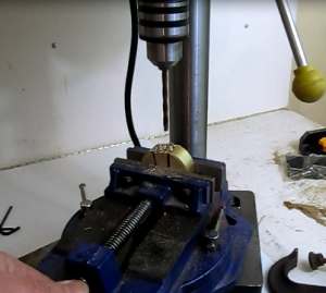 Drilling the pommel