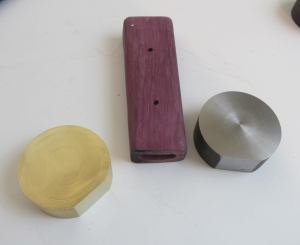 Brass and steel pommel blanks