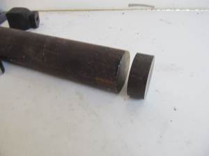 cutting a disk for the pommel