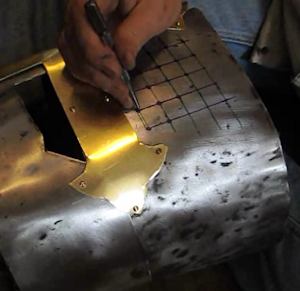 Center punch the holes