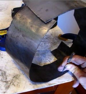 center punch the holes