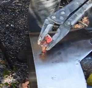 Insert the rivet