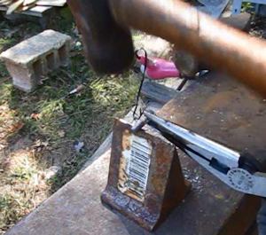Hot cut the rivet