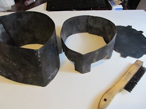 The three parts of the helmet