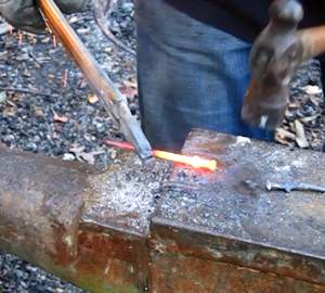 Forging a nail