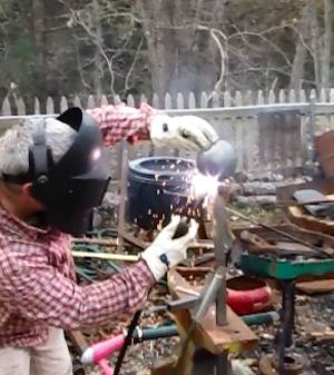 Welding the ball on 