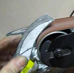 Using a belt sander