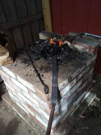 A brick forge