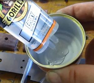 Dispense and mix the glue