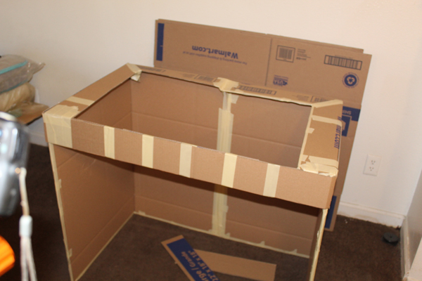 Cardboard on sale box desk