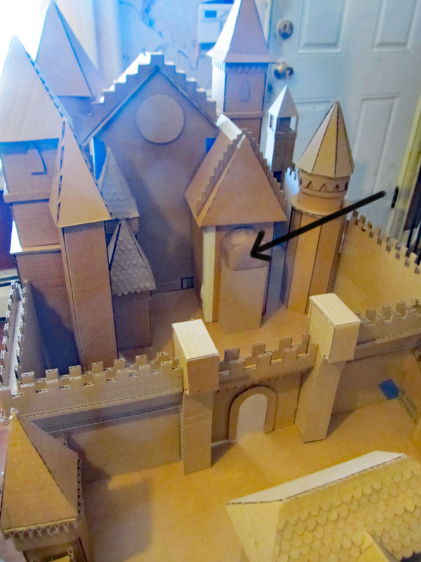 How it looks in the cardboard castle