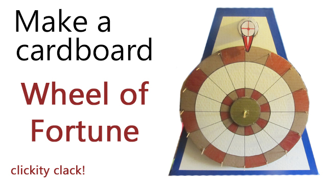 Make a spinning raffle wheel out of cardboard