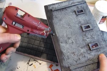 Apply hot glue