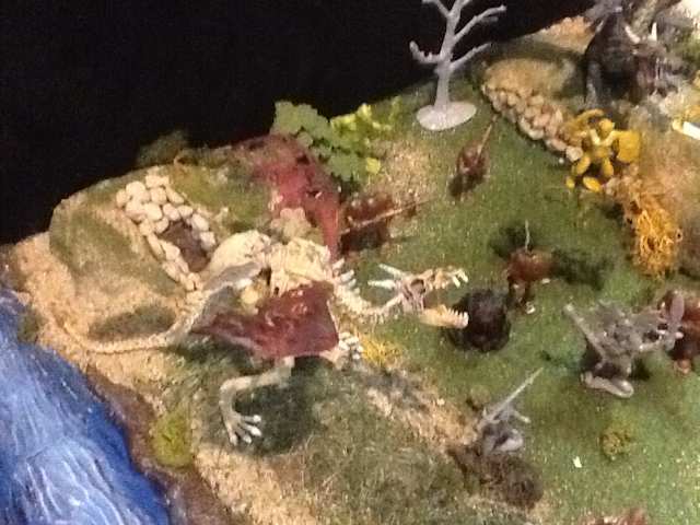 Overhead view of the diorama