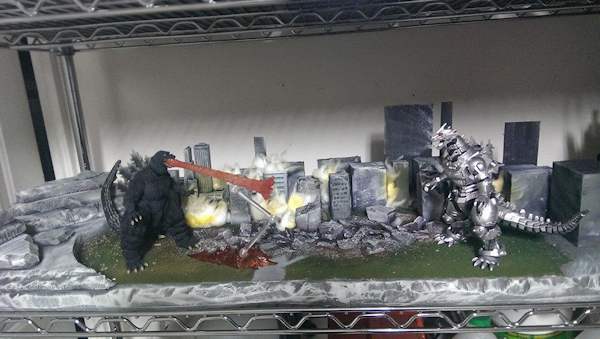 Godzilla diorama