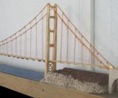 A Golden Gate Bridge model and diorama 