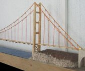 A Golden Gate Bridge model and diorama