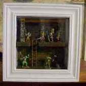 Shadowbox diorama of a dungeon