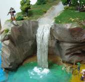 Waterfall in a diorama