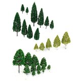 Miniature railroad trees