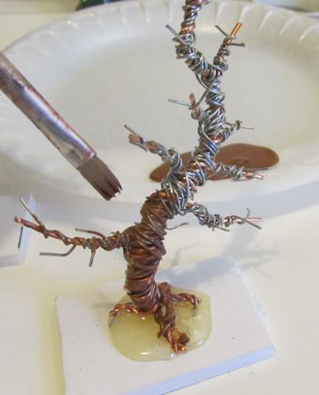 Paint the miniature tree