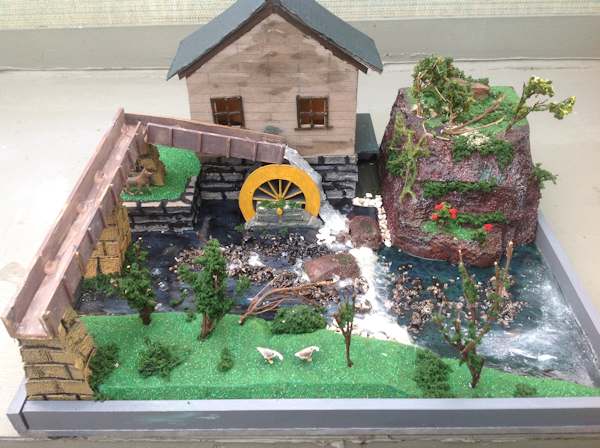 English Water Mill Diorama