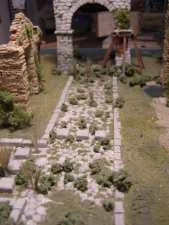 Roman building and street diorama