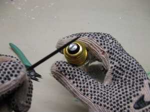 file the contact on the bulb