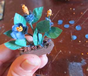 Blue Flowers in a pot