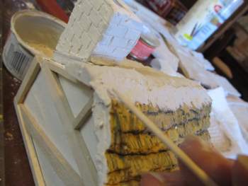 Touch up the gaps with plaster