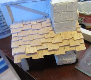 Wooden thatched roof