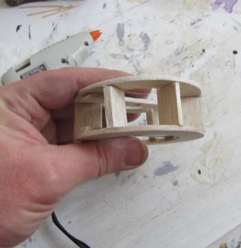 THe balsa wood water wheel