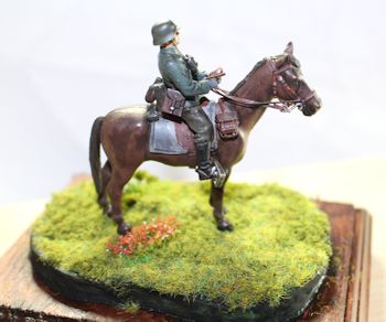 Side view of Mounted German Soldier