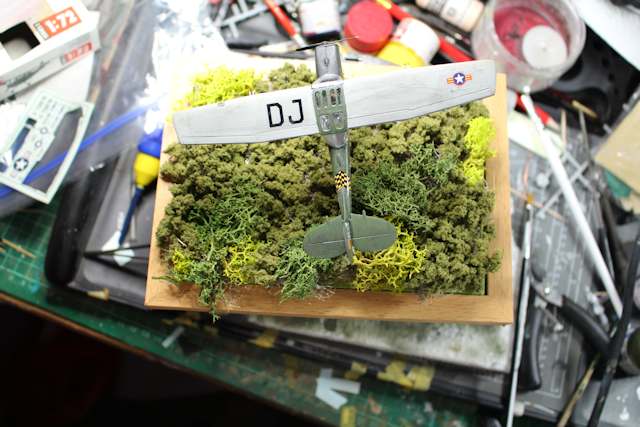 Overhead view of the diorama