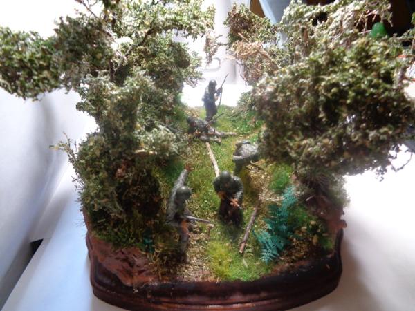 Front view of the diorama