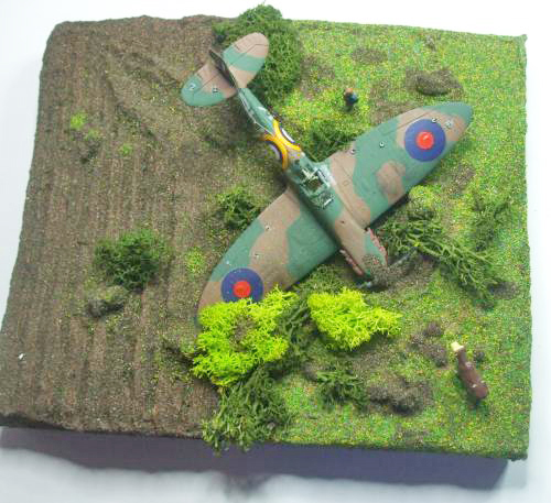 Overhead view of the diorama