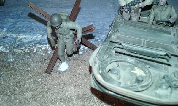 Closeup of the diorama