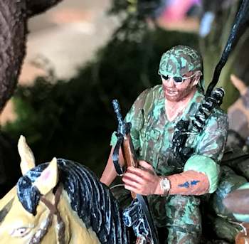 Trooper with tattoo and glasses